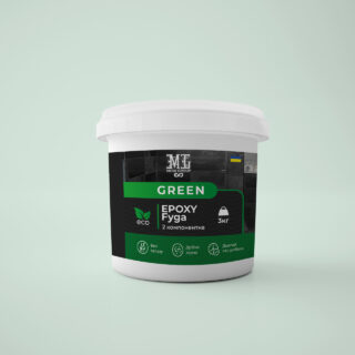 Фуга епоксидна Green Epoxy Fyga 1кг, (легко змивається,дрібне зерно) Білий RAL 9010