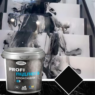 Епоксидна наливна підлога Plastall™ PROFI 4,5 кг для кухні, чорний колір