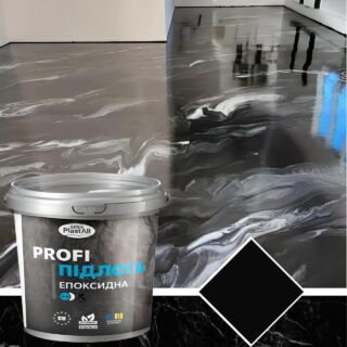 Епоксидна наливна підлога Plastall™ PROFI 1 кг Чорний для ванної Водостійка